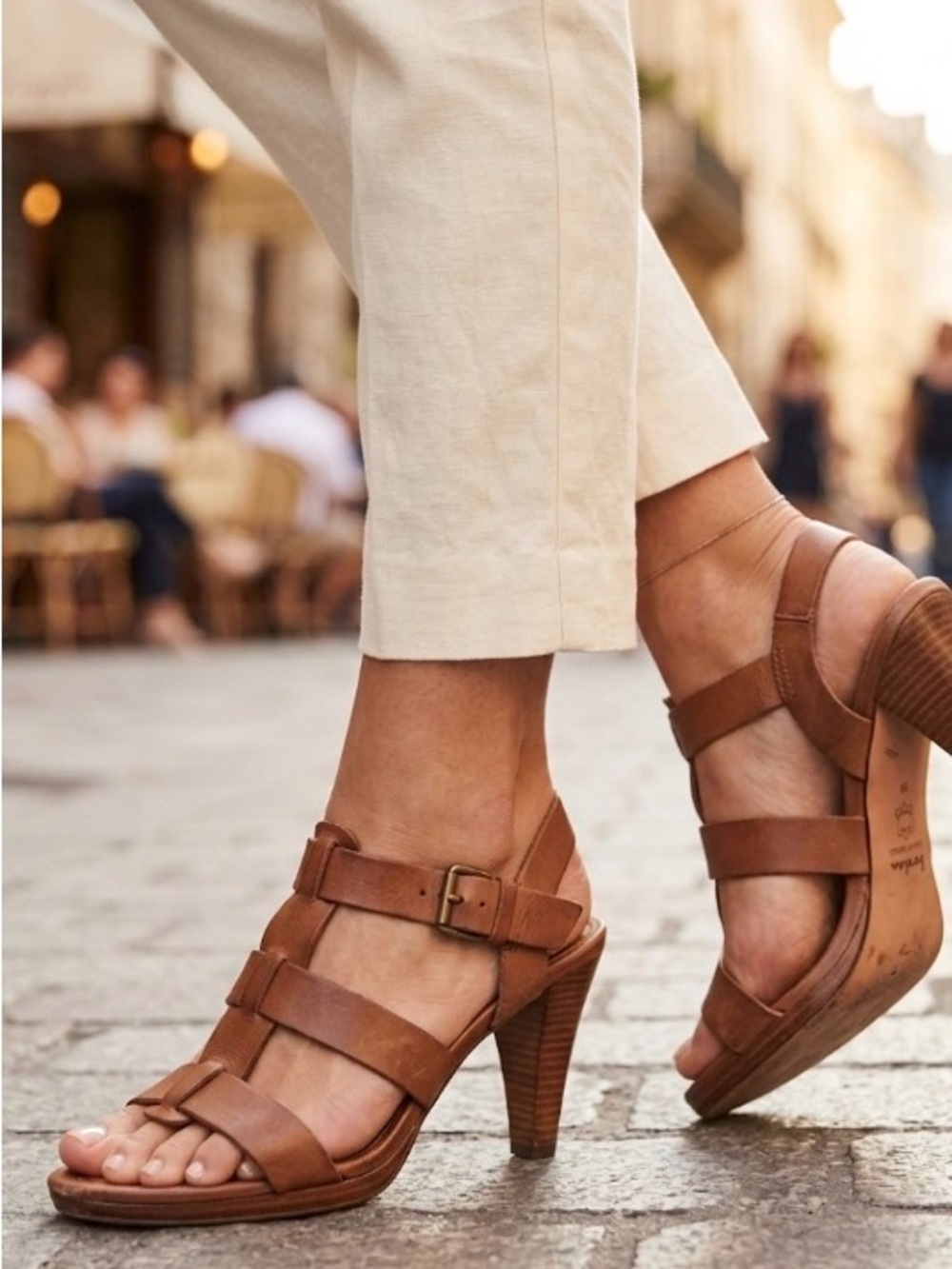 Boden Carmel/brown  Leather Sandal Size 8.5